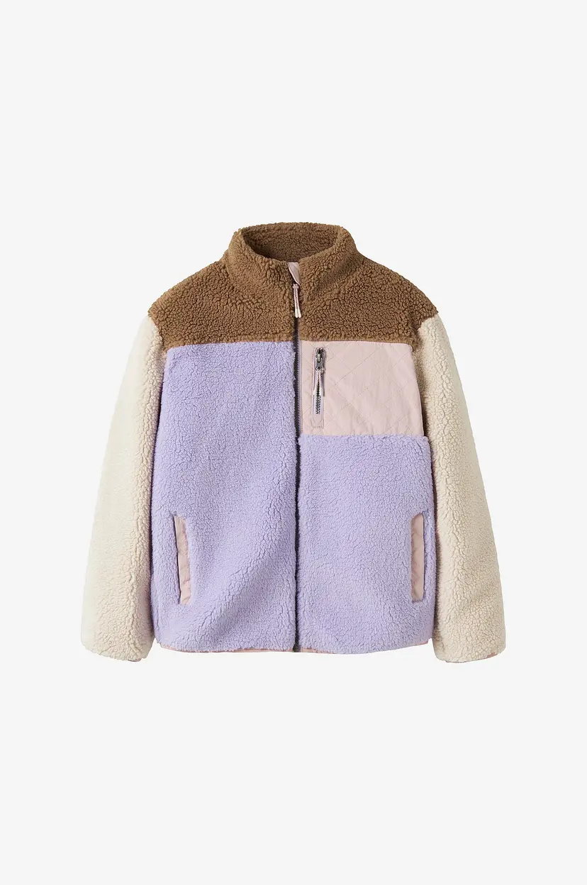 NAME IT Teddyjakke Nkfmacey Teddy Jacket Block - Rosa