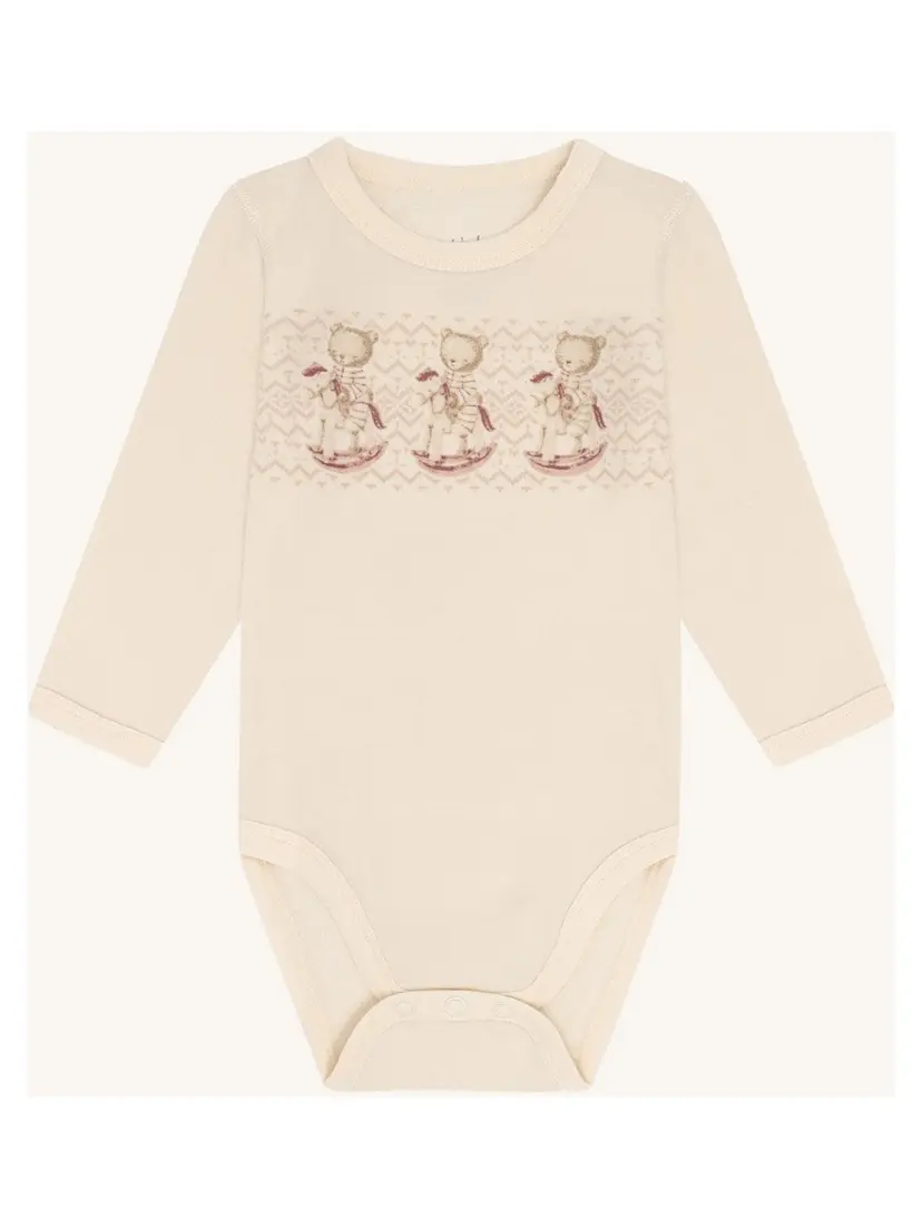 Hust and Claire Body i ull/bambus "Teddy" Off White