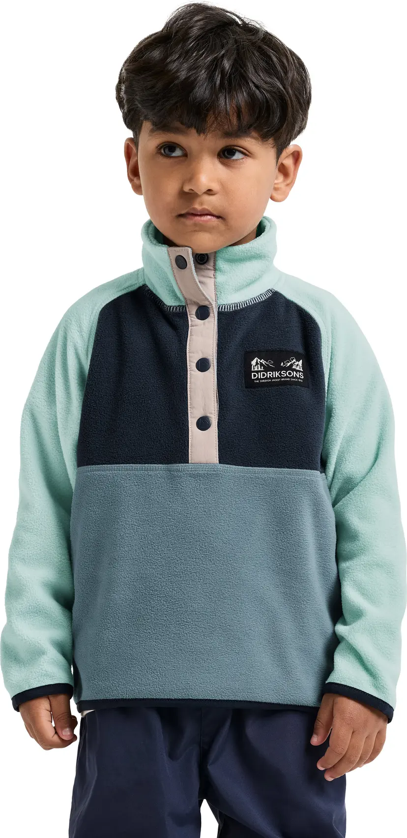 Didriksons Didriksons Kids' Monte Half Button 5 Factory Blue