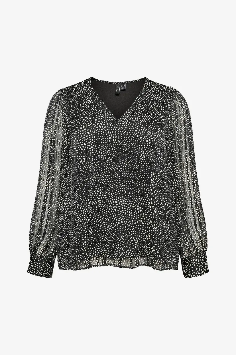 Vero Moda Curve Bluse Vmcnabila Gedna V-Neck Top Wvn Btq - Hvit