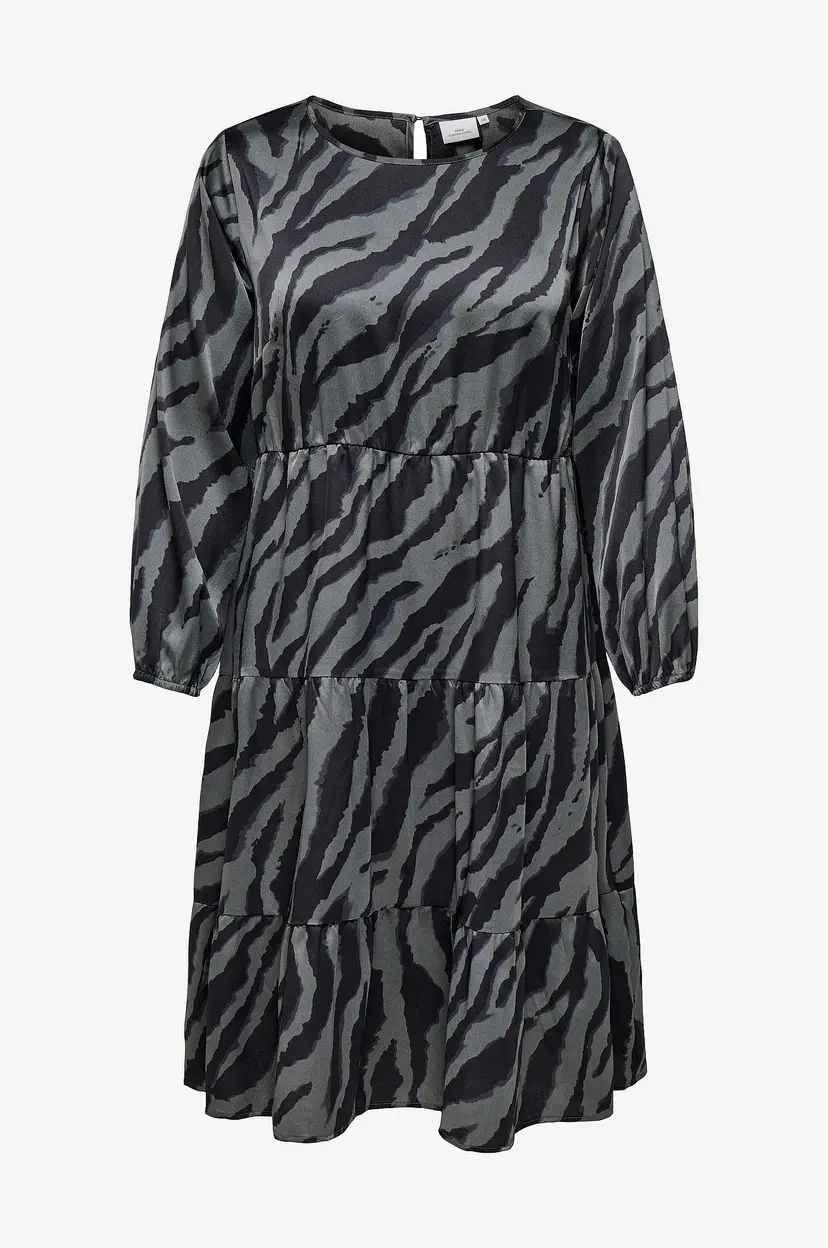 Only Carmakoma Kjole carZorra L/S O-neck Dress - Svart