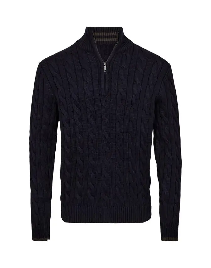 Black Blue Mens knit regular fit