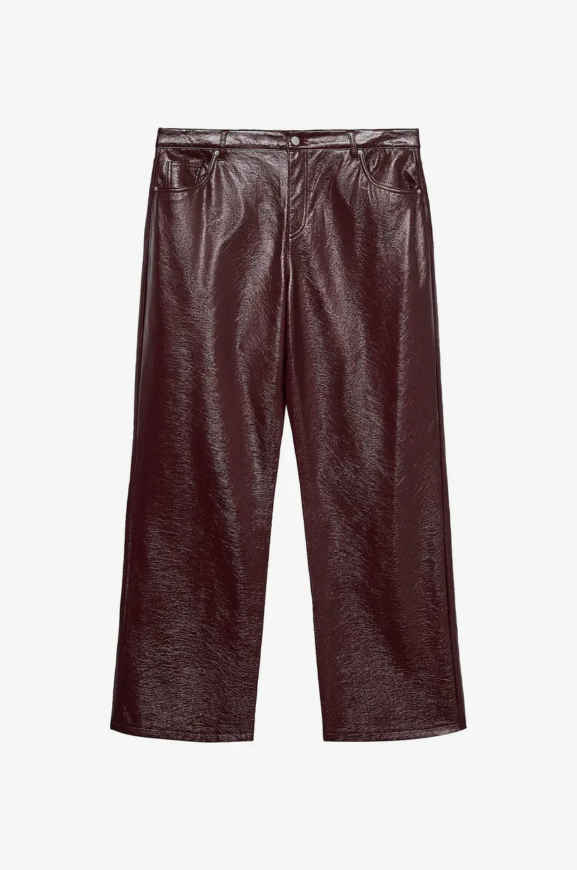 Vero Moda Curve Bukser vmcTessa HR Wide Colored Vinyl - Rød