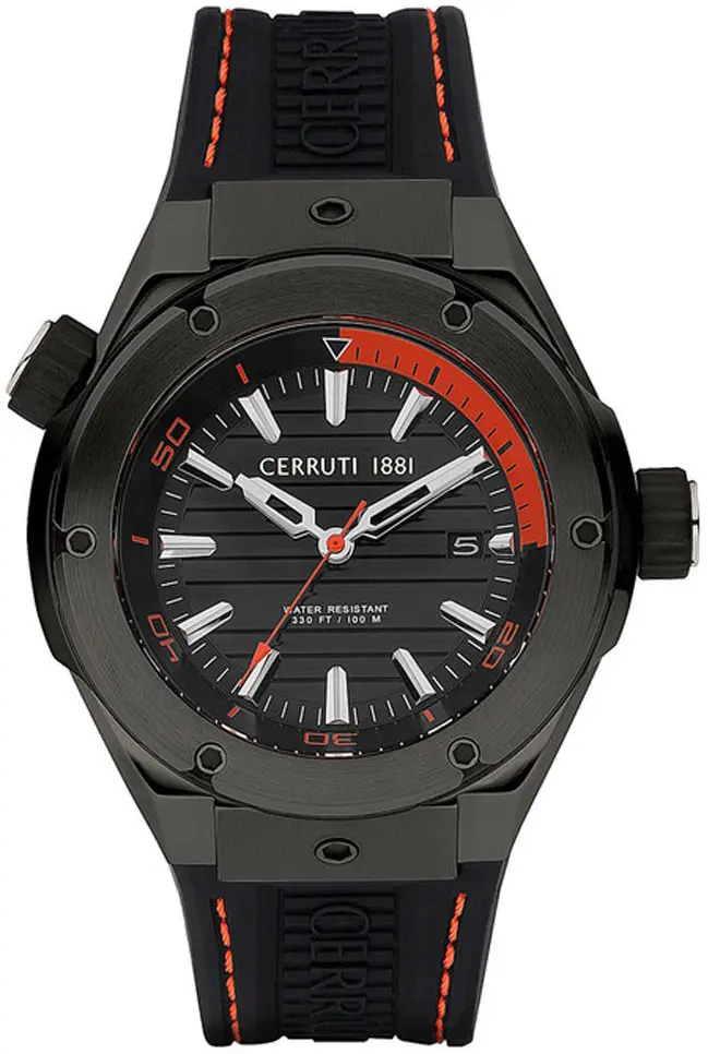 Cerruti Cerruti 1881 Herreklokke CIWGN2207502 Grå/Gummi Ø44 mm