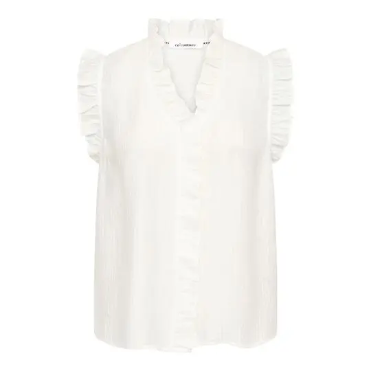 Co Couture Co' Couture - Tassy Frill Top - White