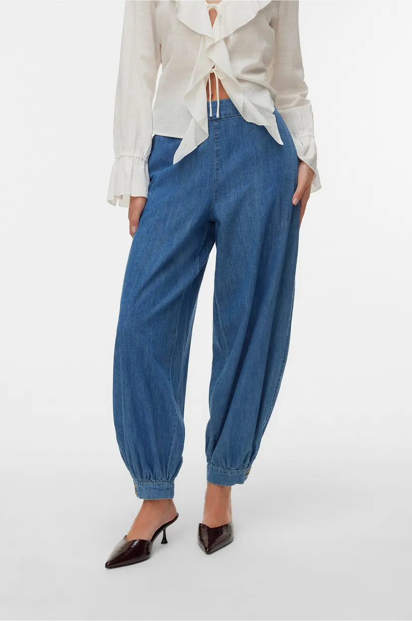 Vero Moda Ballongbukser vmZelena MR Balloon Denim Pants - Blå