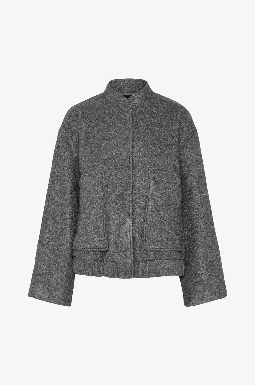 Pieces Jakke pcJenny LS Loose Bomber MM - Grå