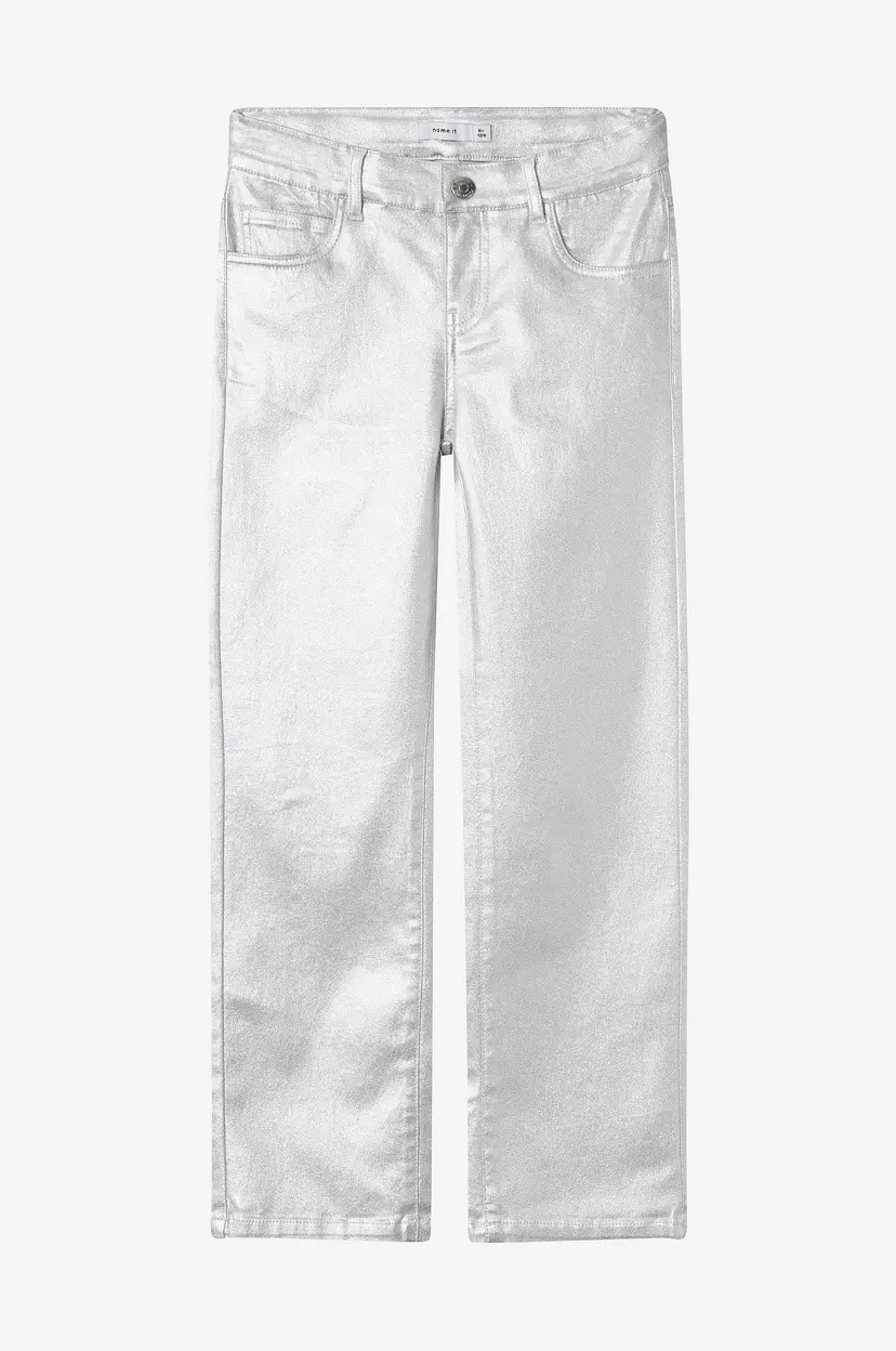 NAME IT Jeans nkfRose Straight Twill Pant 1631-wy - Sølv