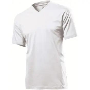 Stedman Stedman Classic V-Neck Men T-shirt Hvit bomull Herre