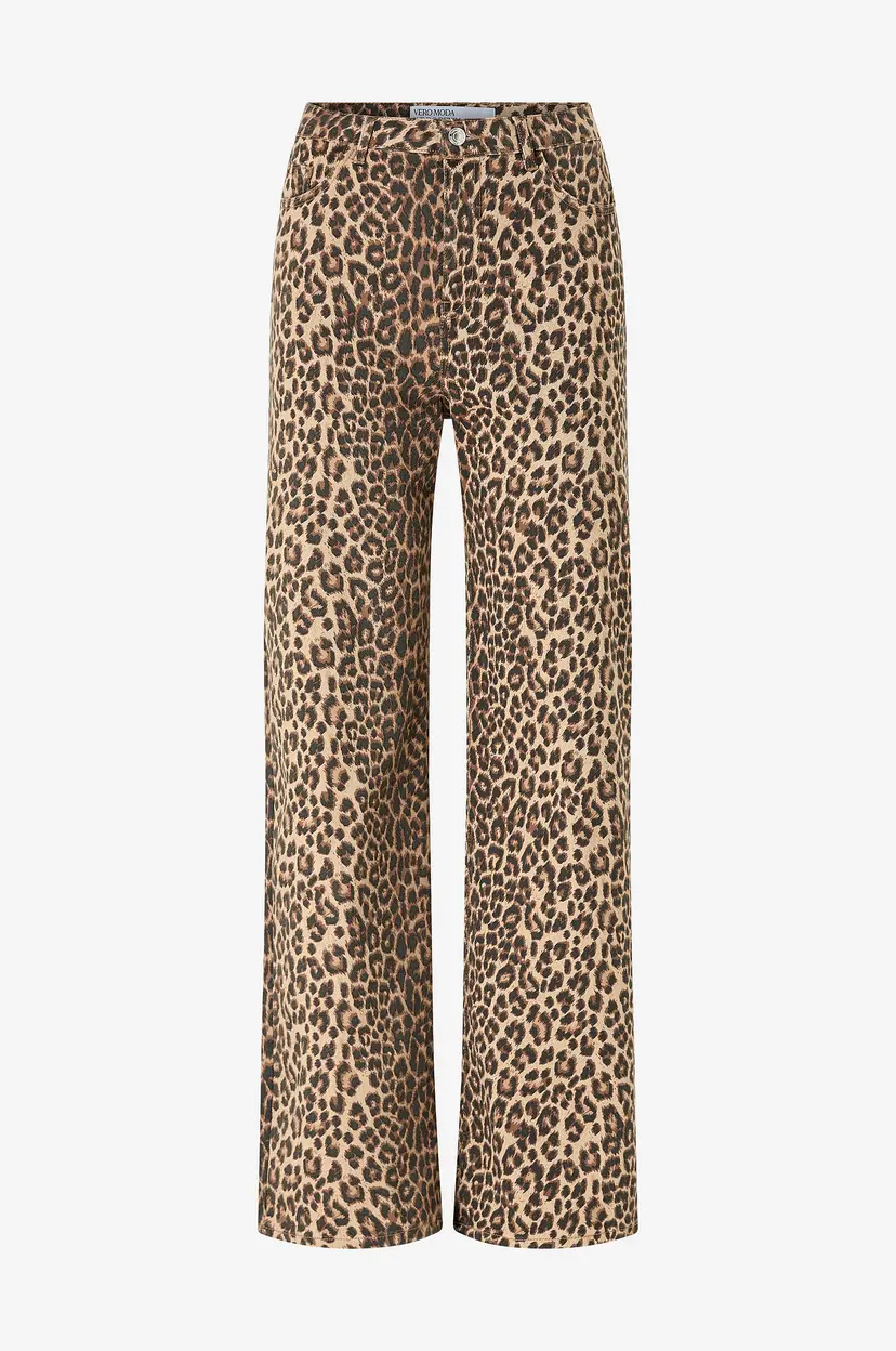 Vero Moda Jeans vmTessa HR Wide Stretch Aop Jeans - Brun