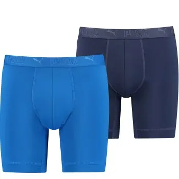 Puma Puma 2P Sport Microfiber Long Boxer Blå polyester Medium Herre