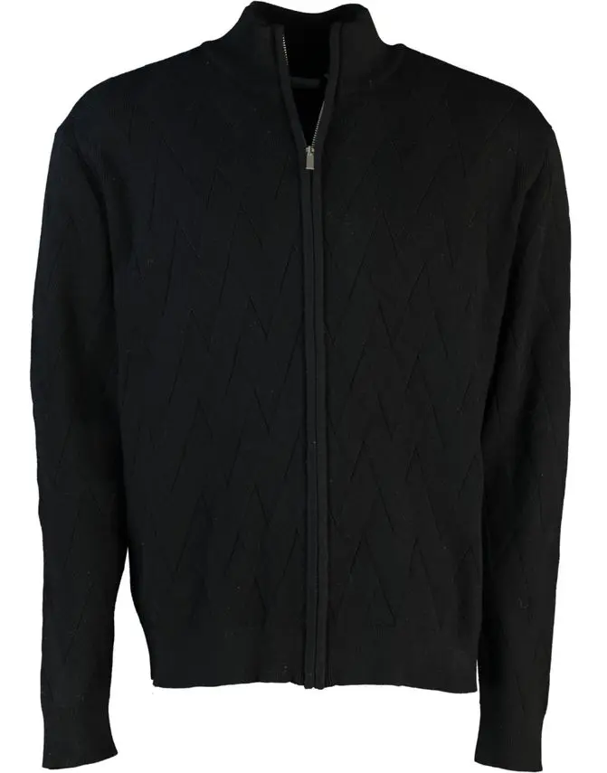 Black Blue Zip cardigan regular fit