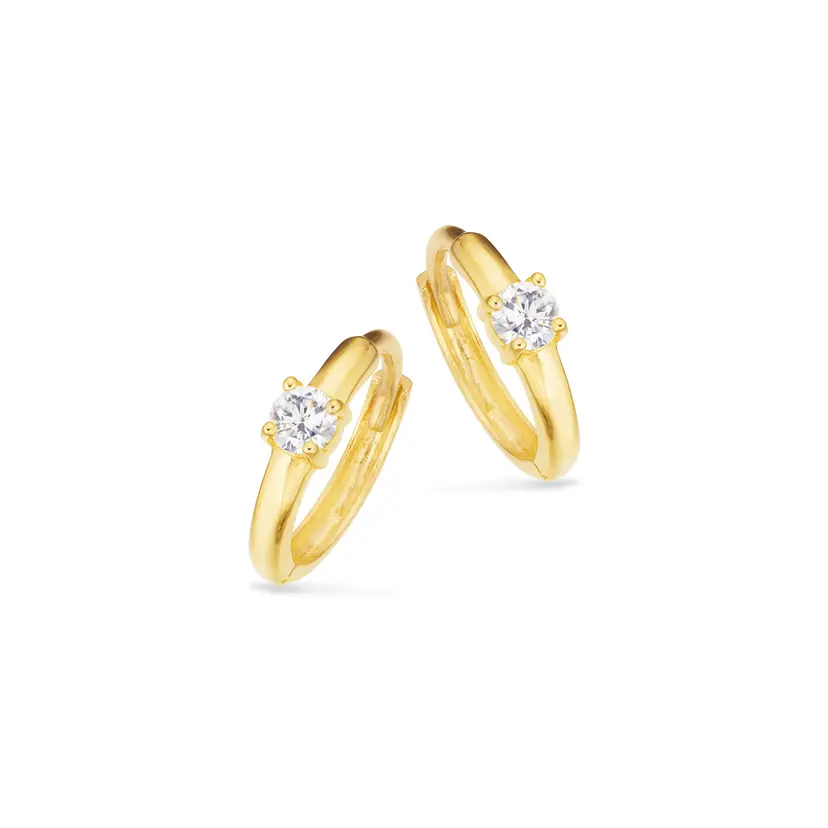 Scrouples Scrouples - Clip creoler i 8 karat guld med sten - 124103