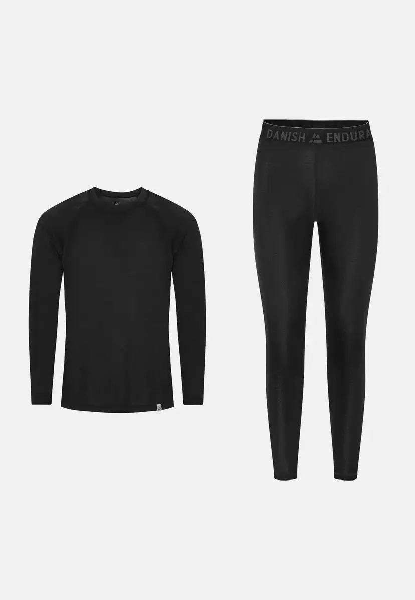 DANISH ENDURANCE THERMAL SKIUNDERTØJ fra DANISH ENDURANCE, Sort, 2XL, Unisex, Åndbart og fugttransporterende genanvendt polyester