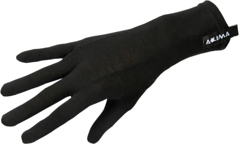 Aclima Aclima Lightwool Liner Hansker Jet Black