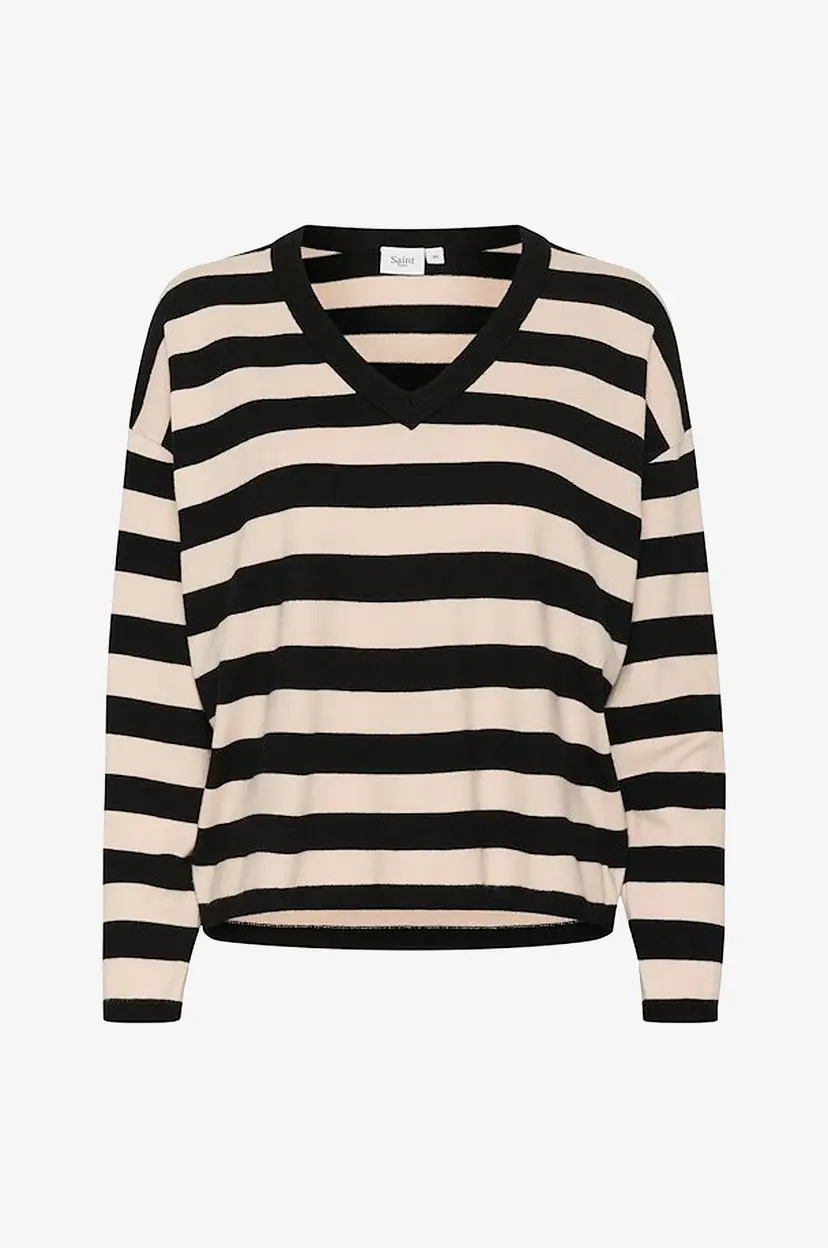 Saint Tropez Genser FikamSZ V-neck Pullover - Svart