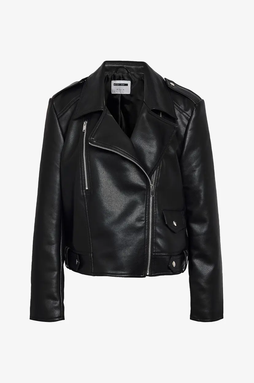 Noisy May Jakke nmRocket PU Biker S* - Svart