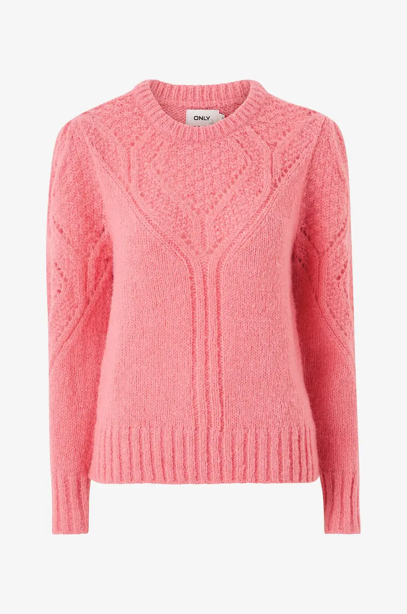 ONLY Genser onlAlicia Life LS Detail Oneck CC - Rosa