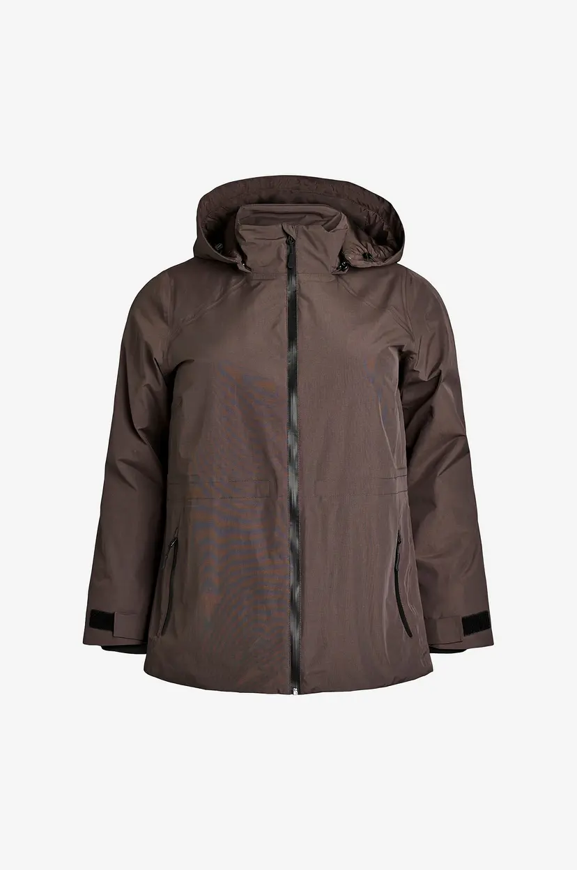 Zizzi Skalljakke Mweather, L/S, Jacket - Brun