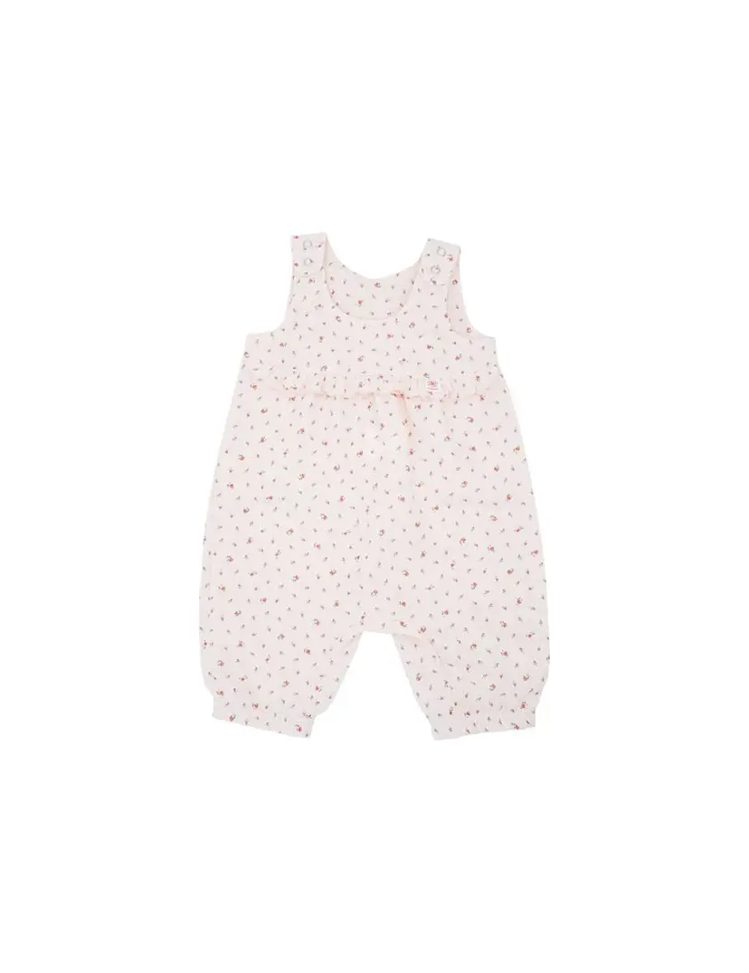 Maximo Maximo Musselin Girl-Jumpsuit Zartrosa-Pink-Blümchen (74/80)