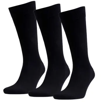 Amanda Christensen Strømper 3P True Combed Cotton Sock Svart Str 35/38
