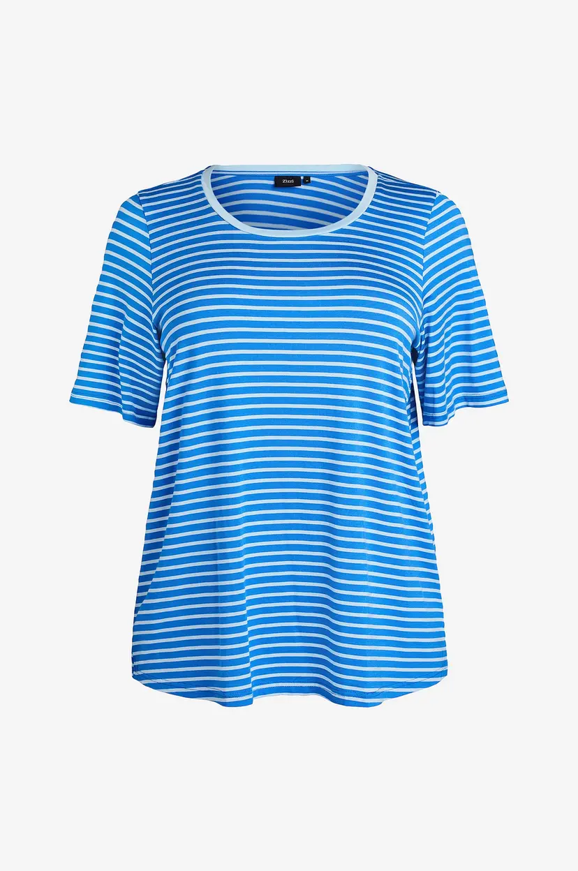 Zizzi Topp cAmandy 1/2 Straight Te - Blå