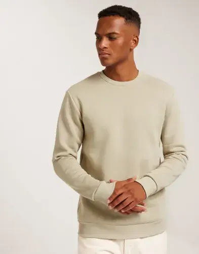 Only & Sons Only & Sons Onsceres Crew Neck Noos Collegegensere Beige