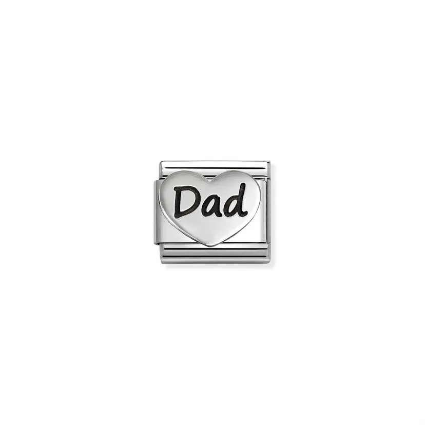 Nomination Silver Dad Heart