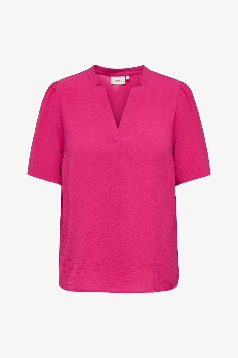 Only Carmakoma Bluse carNoemi 2/4 V-neck Blouse Wvn - Rosa