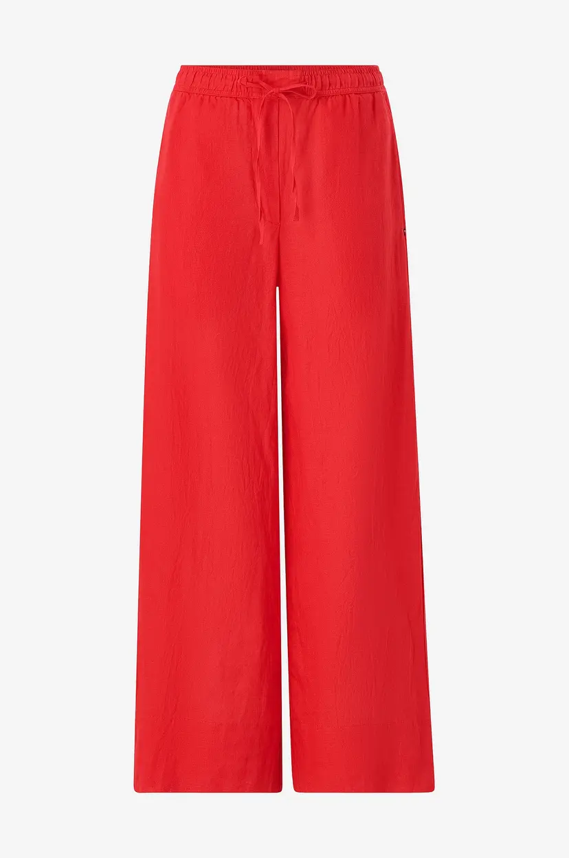 Tommy Hilfiger Linbukser Ess Linen Pull On Pants - Rød