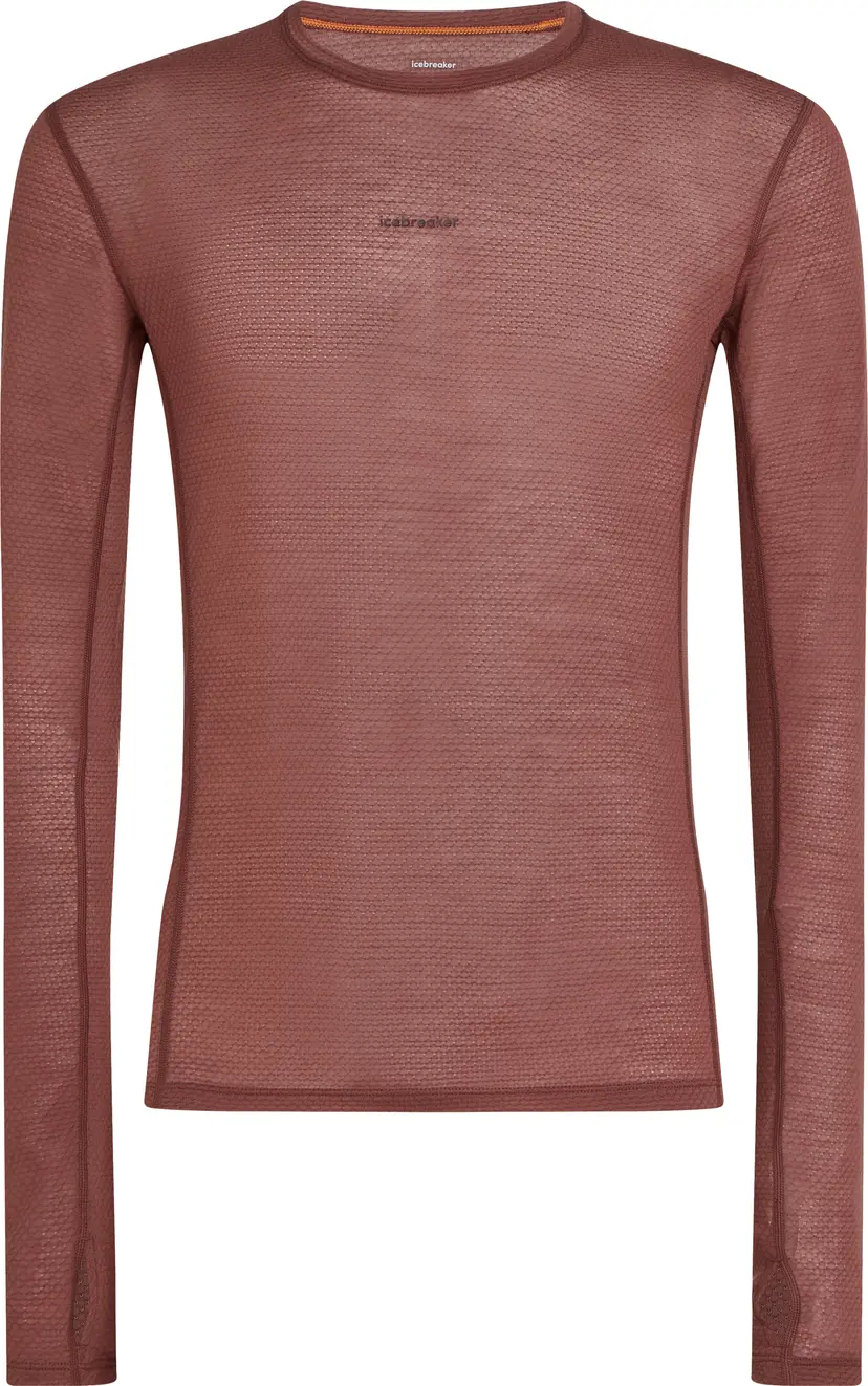 Icebreaker Icebreaker Men's Merino 75 Cool-Lite Featherlight Longleeve Crewe Carob