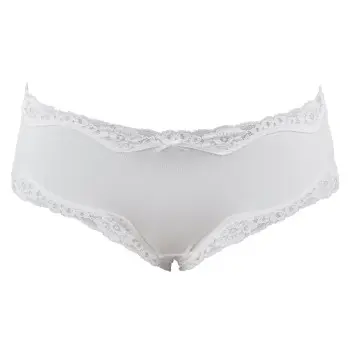 Triumph Truser Micro and Lace Hipster White Hvit polyamid Large Dame