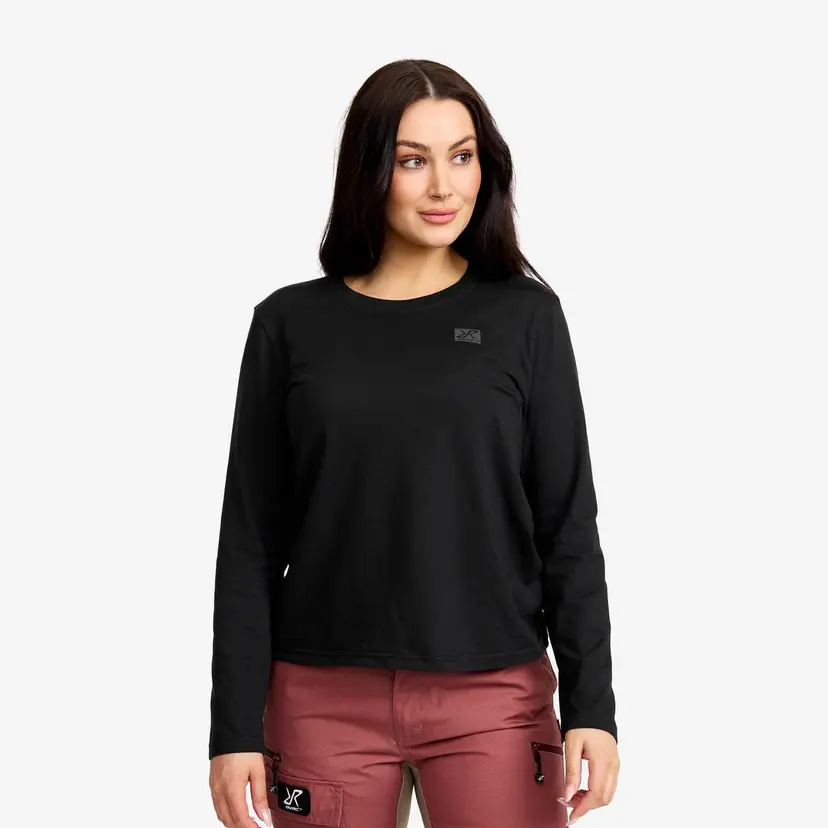 RevolutionRace Easy Long-sleeved T-shirt Dame Black