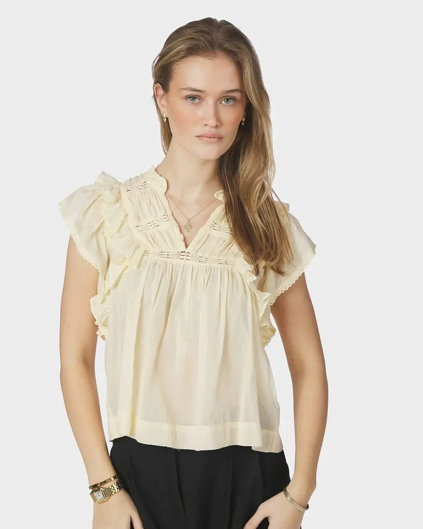 Neo Noir Topp Jayla S Voile - Gul - Str 38