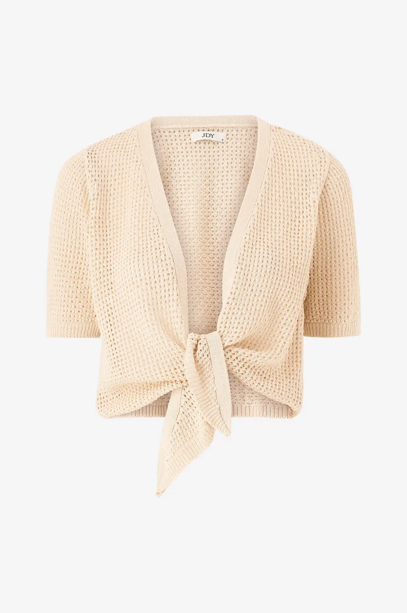 JDY Kardigan jdyMehedi 2/4 Short Tie Cardigan Knt - Beige