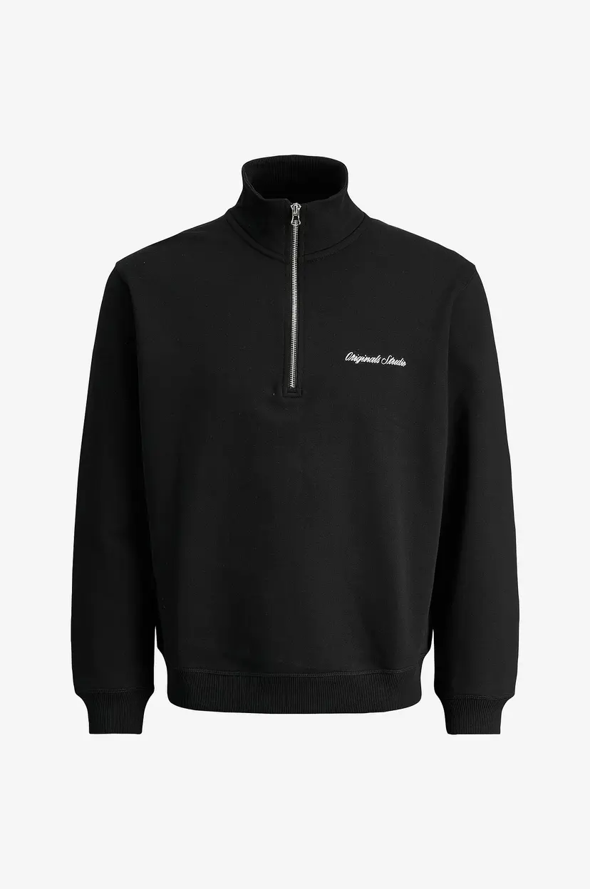 Jack & Jones Junior Collegegenser jorNorrebro Emb Sweat High Neck Jnr - Svart