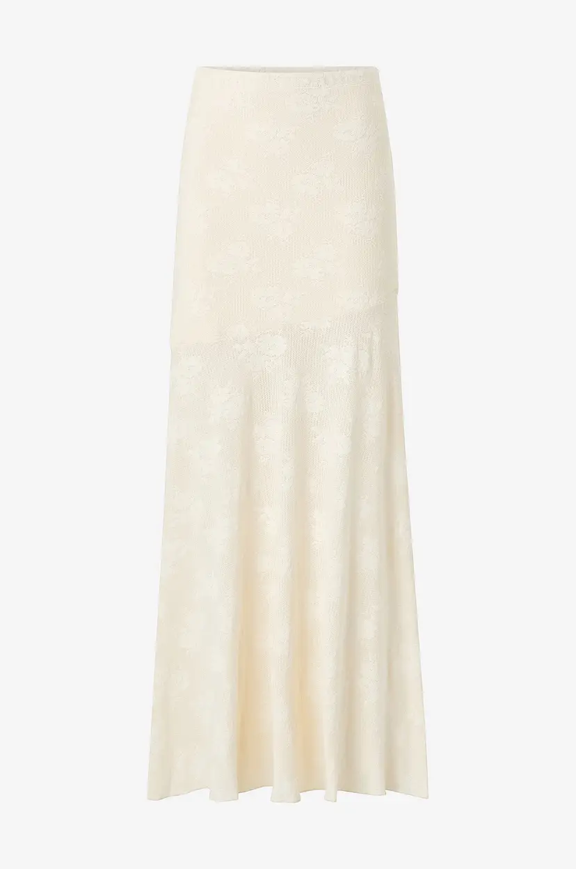 Gina Tricot Maxi skjørt Jacquard - Natur