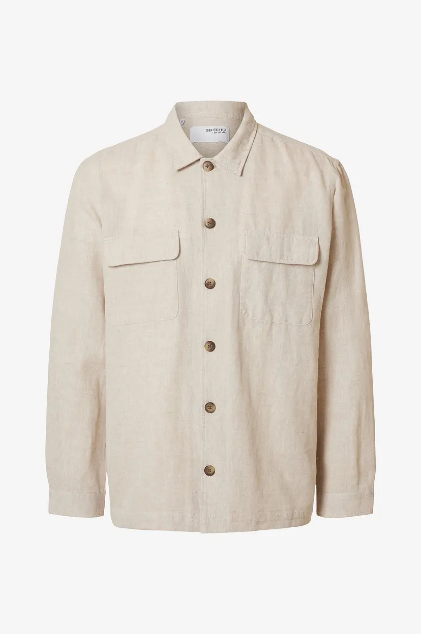 Selected Men Overtreksskjorte Slh-Leroy Sun Overshirt LS - Grå