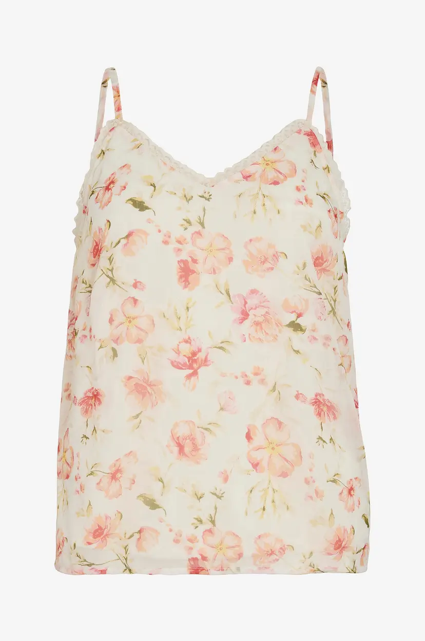 Vila Topp viEmma Strap V-neck Top/ka - Hvit
