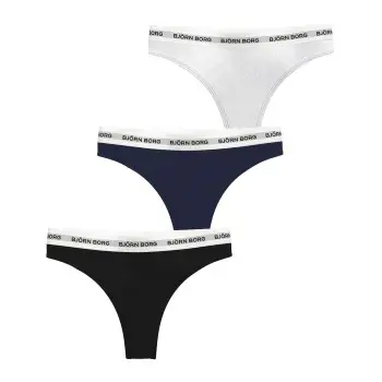 Björn Borg Björn Borg Truser 3P Logo Thong Mixed bomull Dame