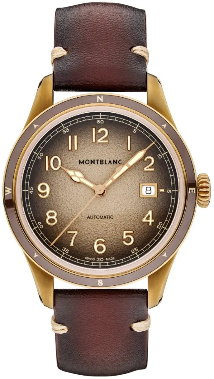 Montblanc Montblanc 1858 Herreklokke 134339 Brun/Lær Ø41 mm