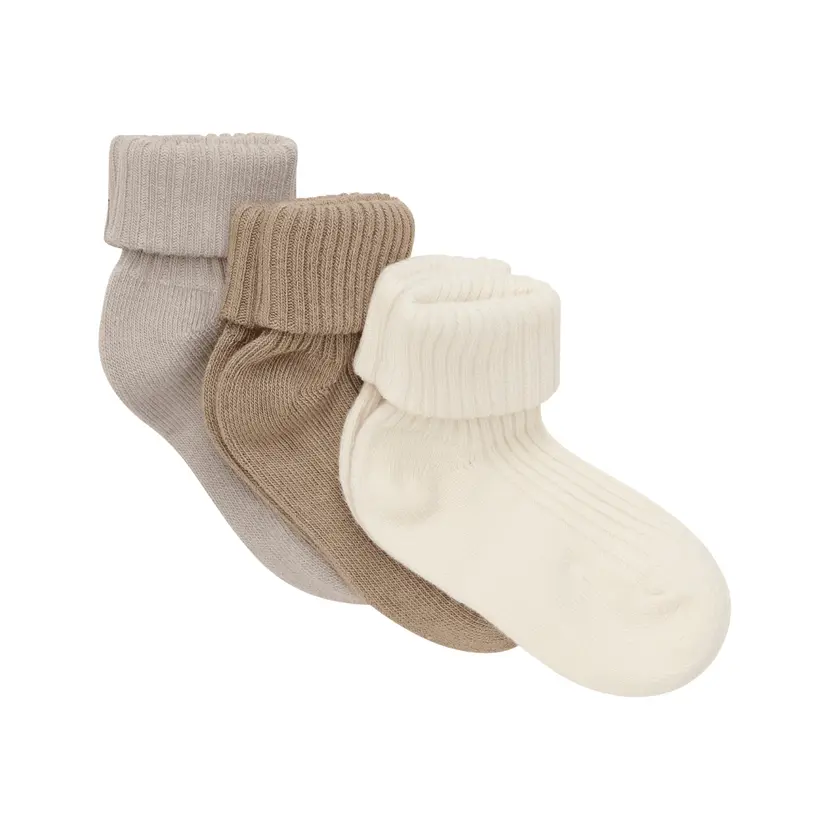 Minymo Minymo - Babysokker 3-pk Light Taupe
