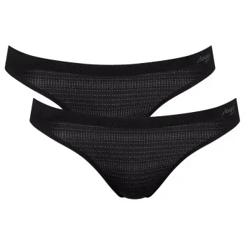 Sloggi Sloggi Truser 4P ZERO Motion Mini Brief Svart polyester Large Dame
