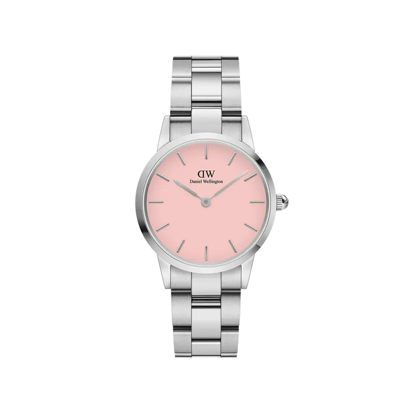 Daniel Wellington Silver 36mm Watch Iconic Link Blush | DW