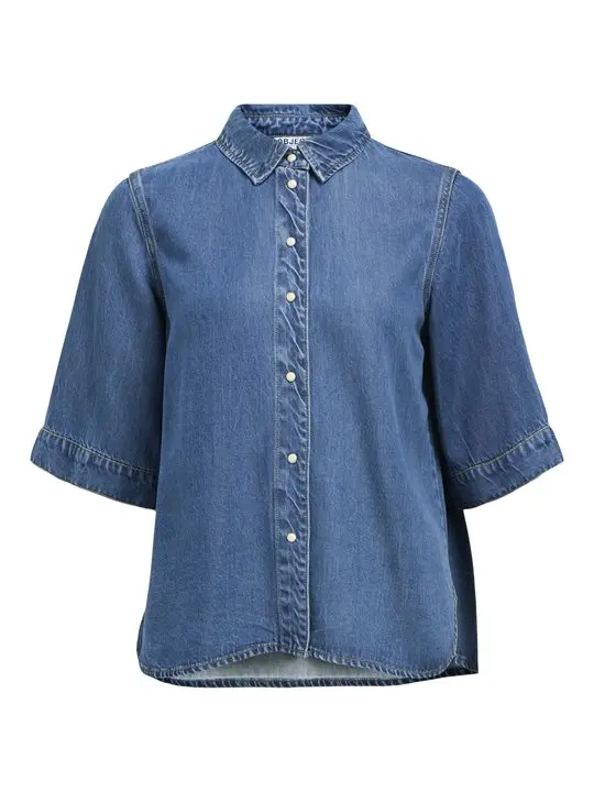 Object Object - Frame 2/4 Denim Top - Medium Blue Denim