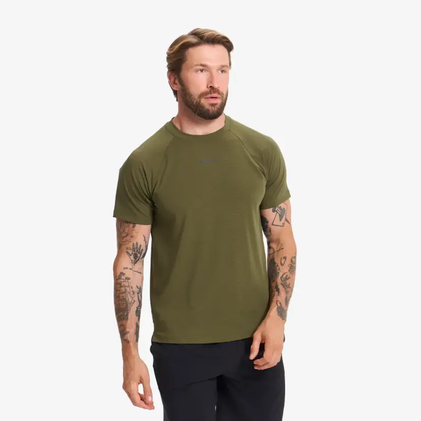 RevolutionRace Pulse Running T-shirt Herre Dark Olive