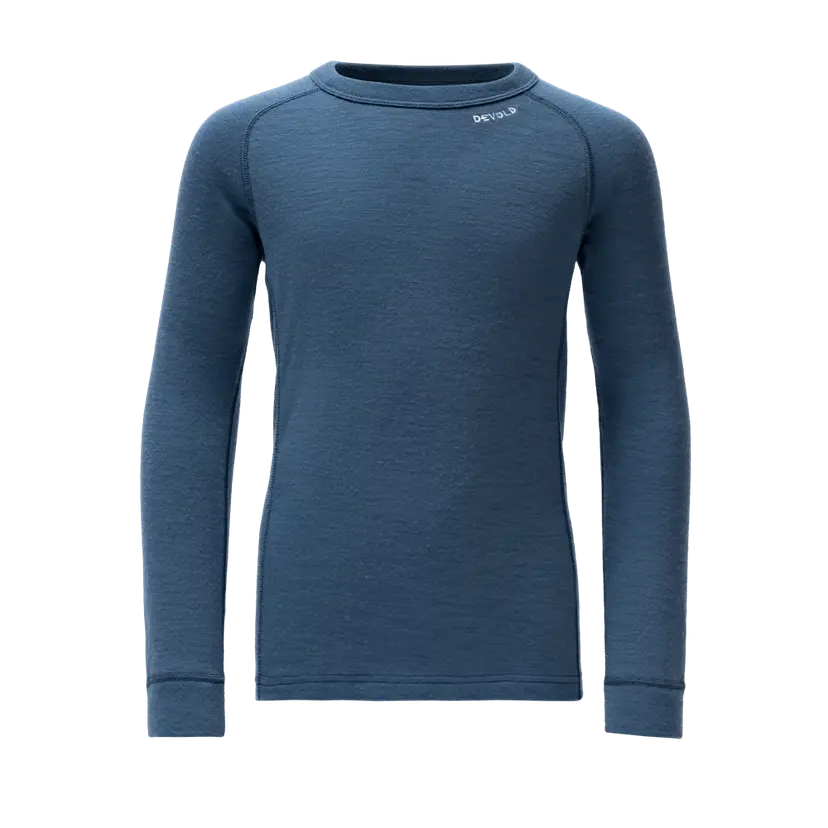 Devold Devold - Duo Active Merino Ulltrøye Junior - Size 10 - Blå