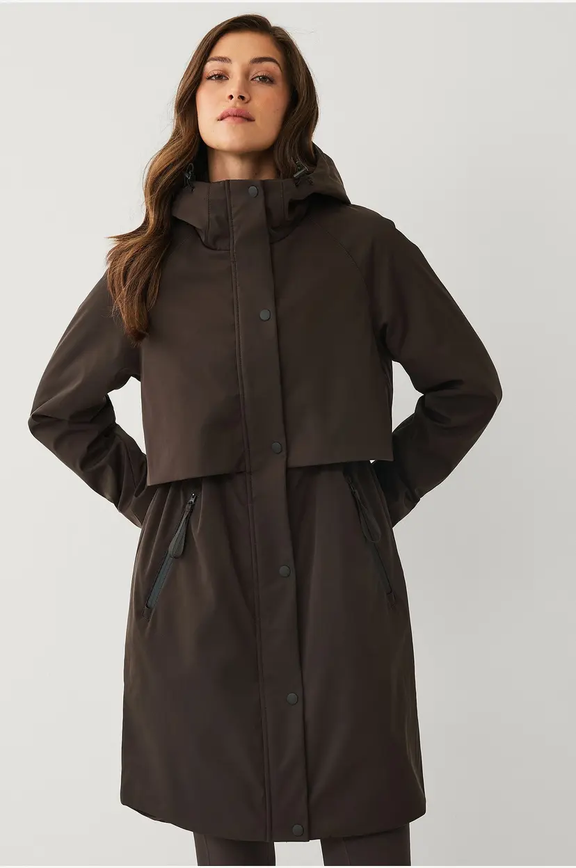 Ellos STUDIO Parka WR Padded Parka - Brun