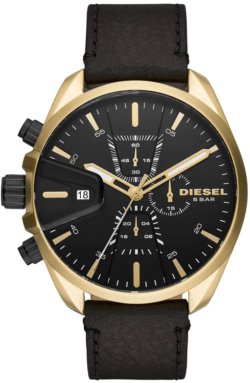 Diesel Diesel Herreklokke DZ4516 MS9 Chrono Sort/Lær Ø48 mm