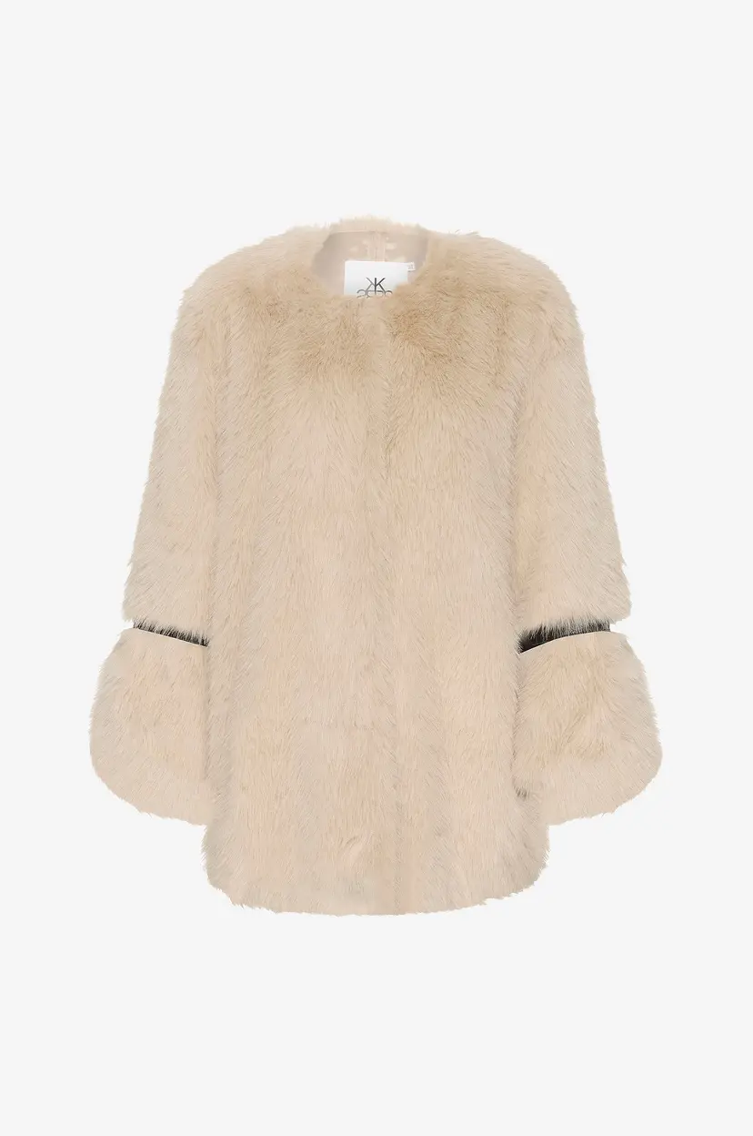 Karen By Simonsen Fuskepels kbPearly Fur Coat - Beige